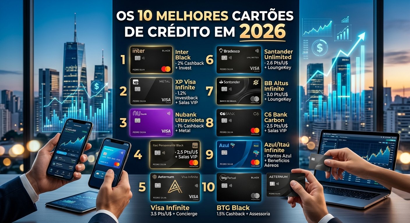Os Melhores Cartões de Crédito Sem Anuidade em 2026